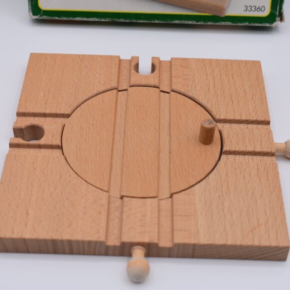 1997 Brio TURNTABLE #33360 with Original BOX Wooden Railway Compatible Thomas - Picture 3 of 5